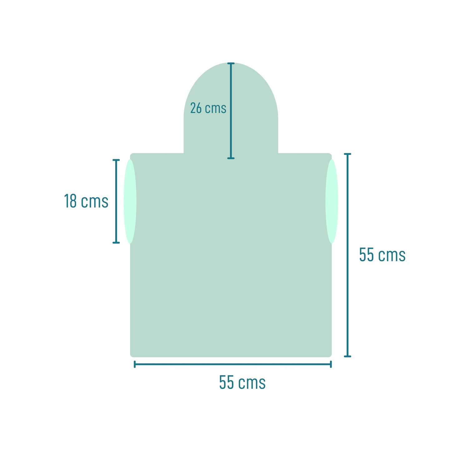 Poncho toalla algodón turco niño Antalya gris S