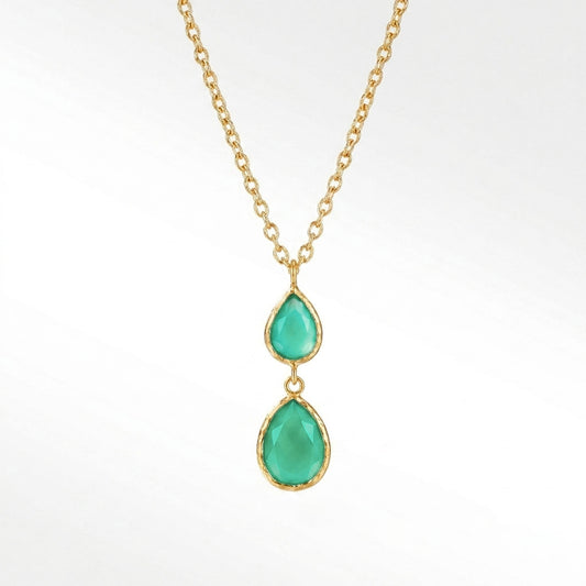 Collar cadena Doble Aura Verdeagua