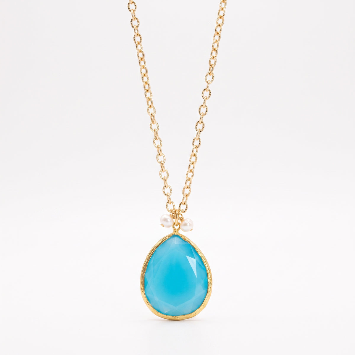 Collar cadena Rabat turquesa