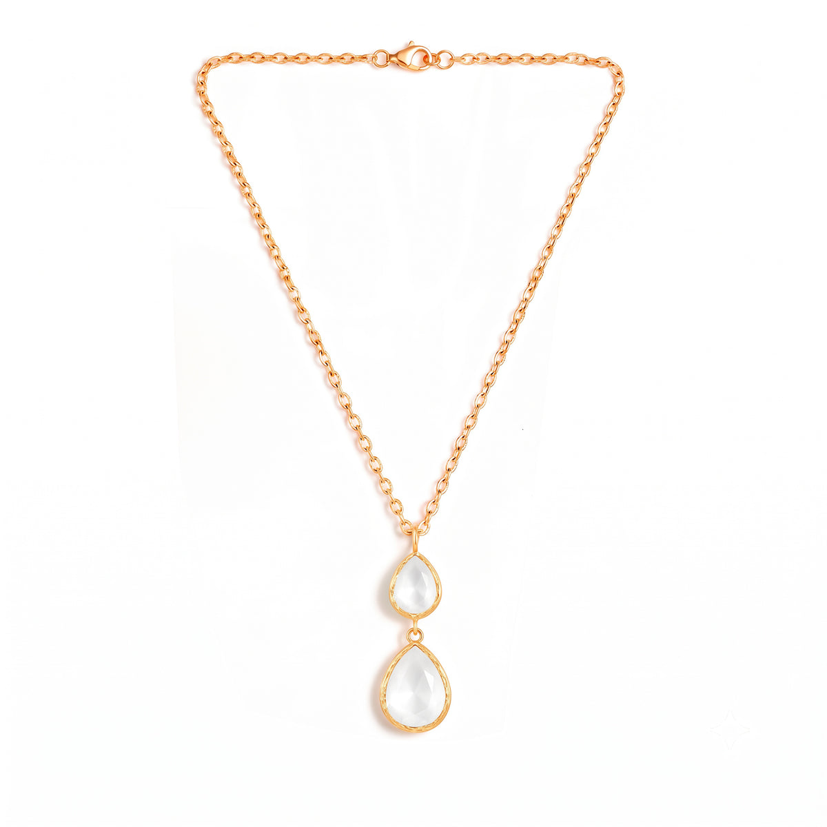 Collar cadena Doble Aura Blanco