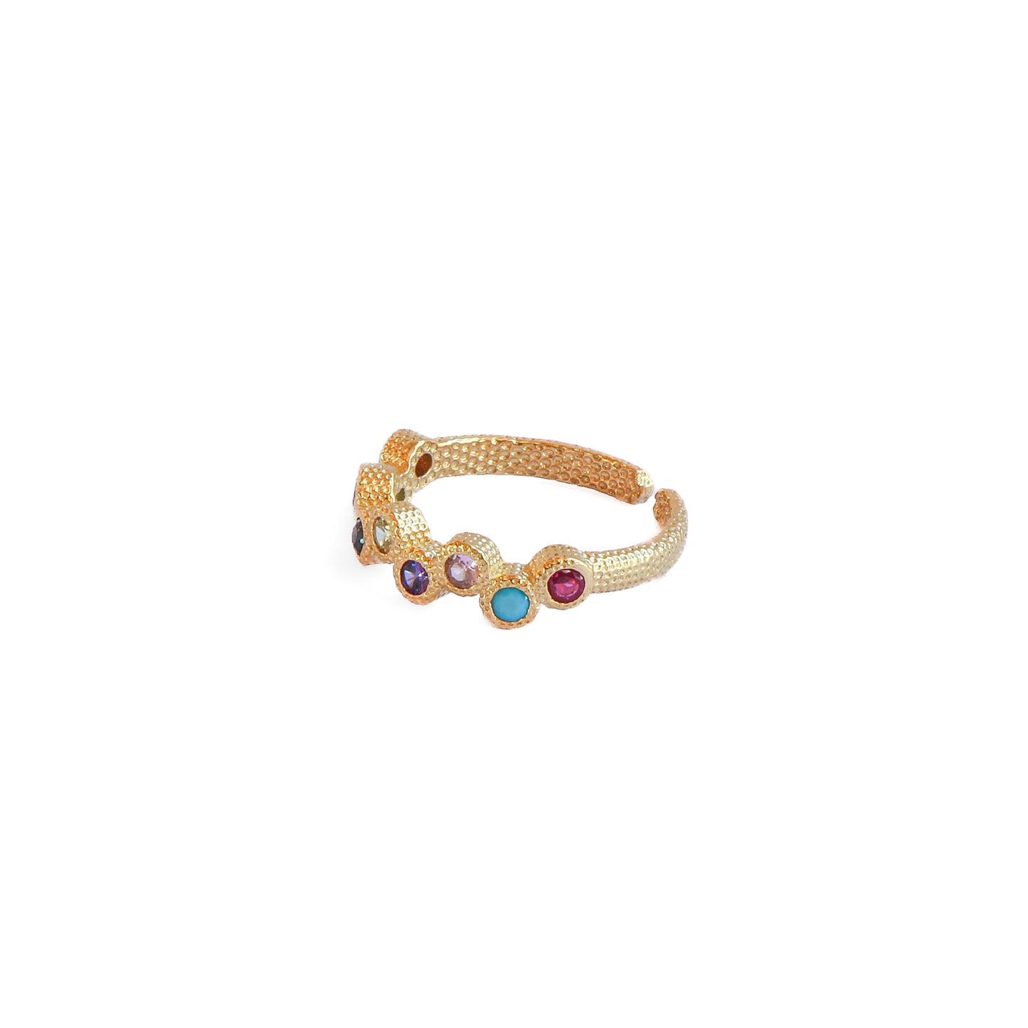 Anillo ajustable Capadocia Nº1 mix - Baño de oro 22 k