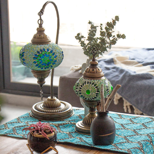 Camino de mesa 1,40 m filigrana turquesa