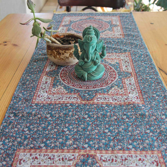 Camino de mesa 1,50 m Iznik Azul y Rojo