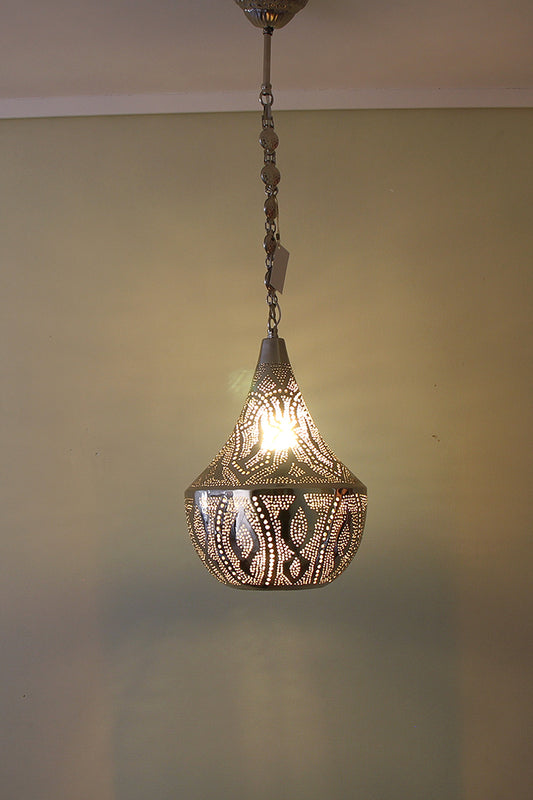 Lámpara turca colgante metal perforado a mano Dahab M