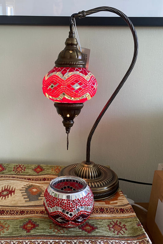 Lámpara turca cisne S Eskenar roja + ampolleta