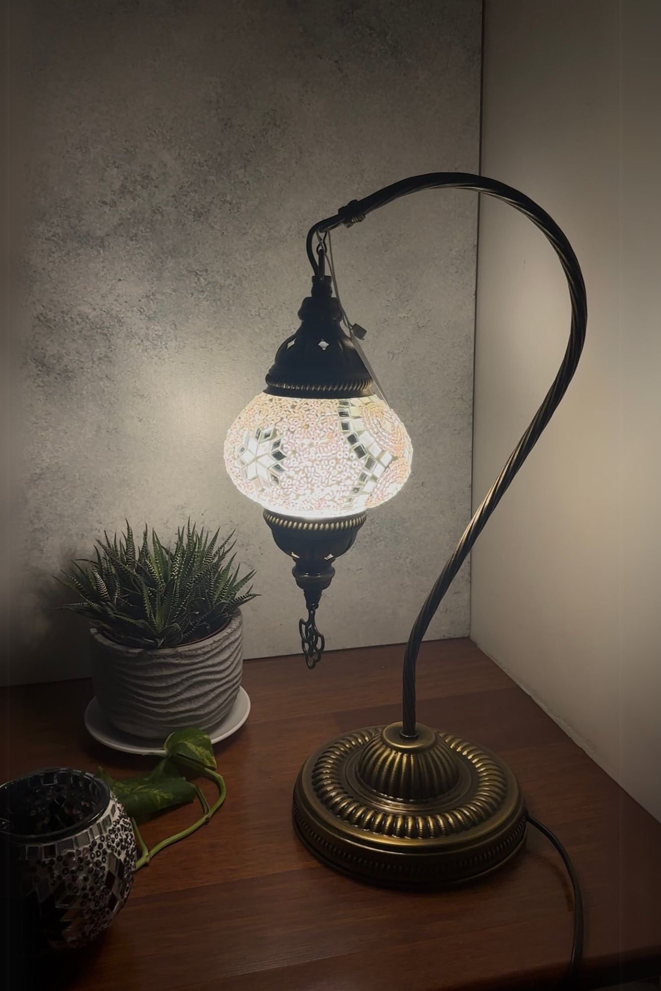 Pack Beyaz: Lámpara cisne S + Portavela + Ampolleta y velita de regalo