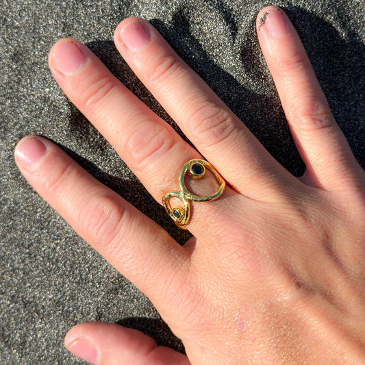 Anillo ajustable Göreme - Baño de oro 22 k