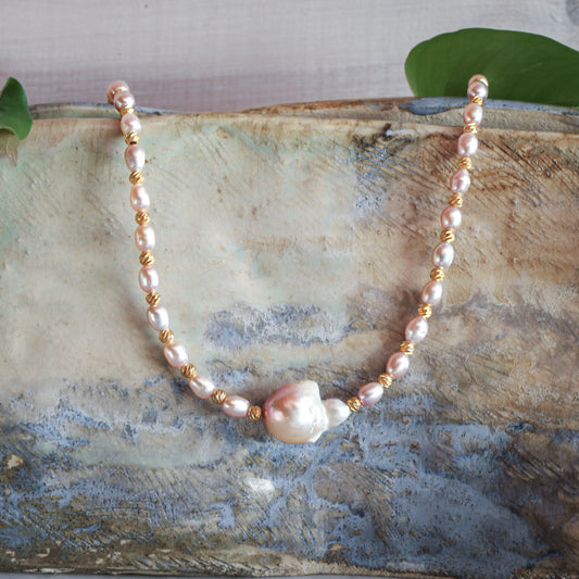 Collar Miray Perla barroca