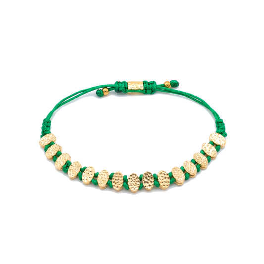 Pulsera ajustable Boho verde o