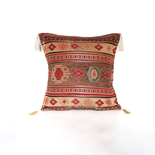 Dúo de Cojines turcos Kilim Café 44x44 cms