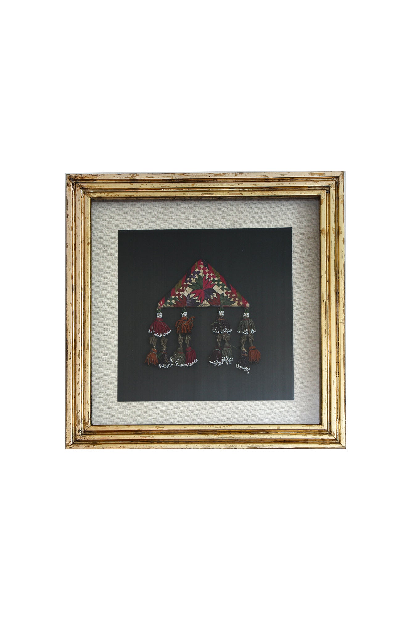 Díptico cuadros étnico Muska dorados