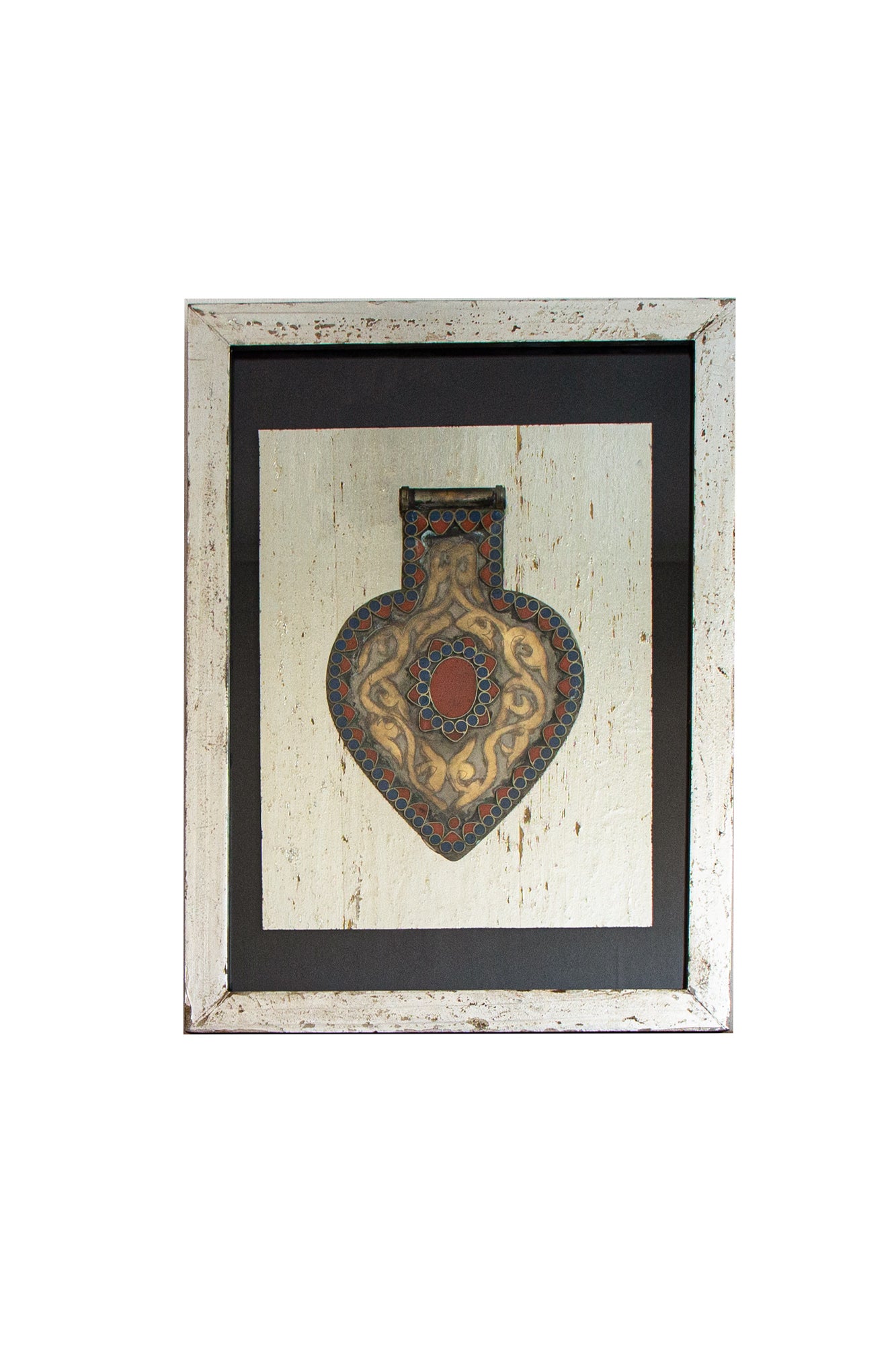 Cuadro de Metal Ersari étnico Antiguo