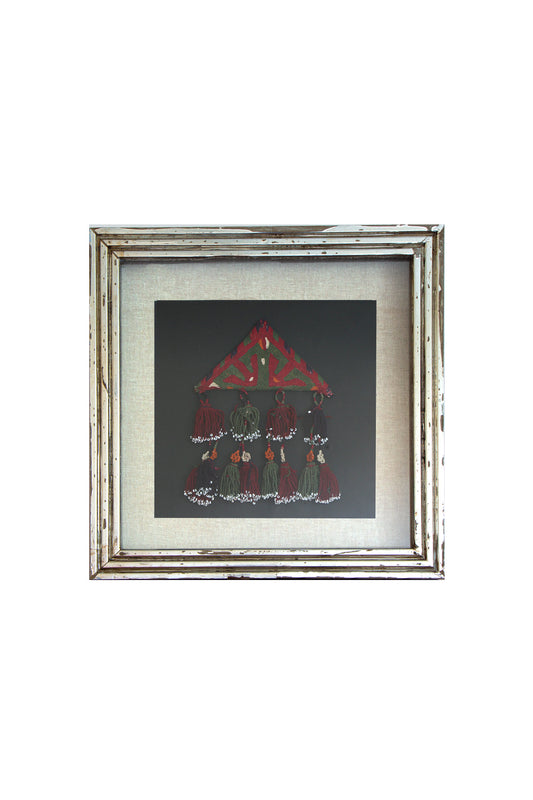 Díptico cuadros étnico Muska plateados