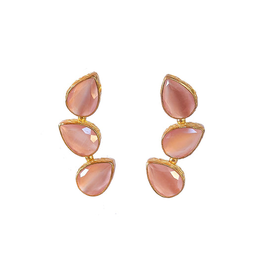 Aros Beirut Nude - Baño de oro 22k