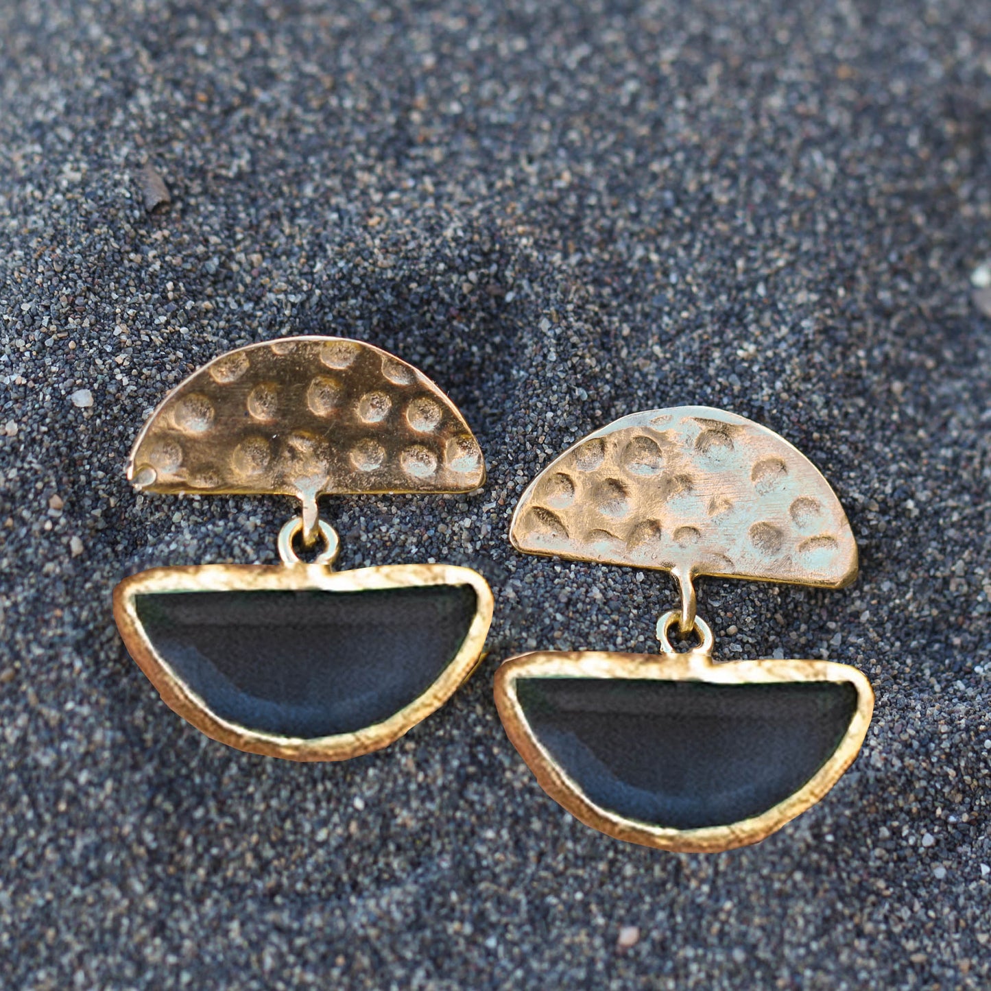 Aros Kara Ay - Baño de oro 22k