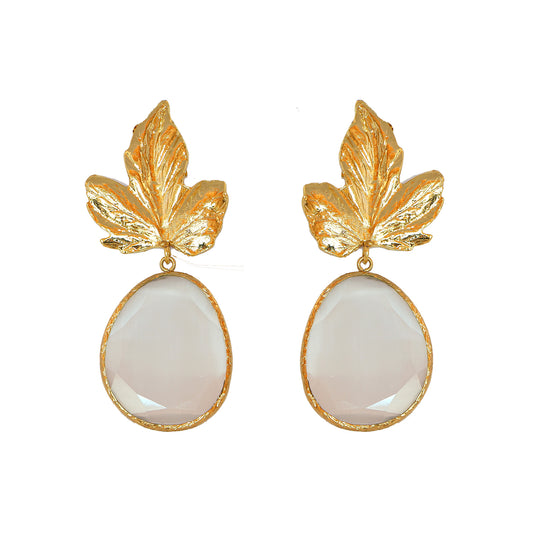 Aros Arce Blancos XL - Baño de oro 22k