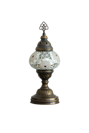 Lámpara turca de mesa S remolinos blancos