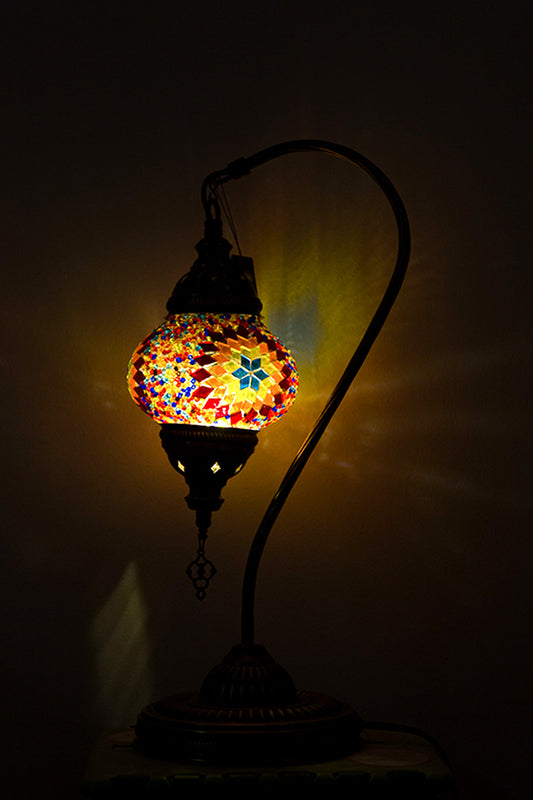 Lámpara turca cisne S hajima multicolor + ampolleta