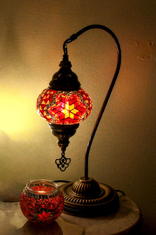 Lámpara turca cisne S Yildiz naranja + ampolleta