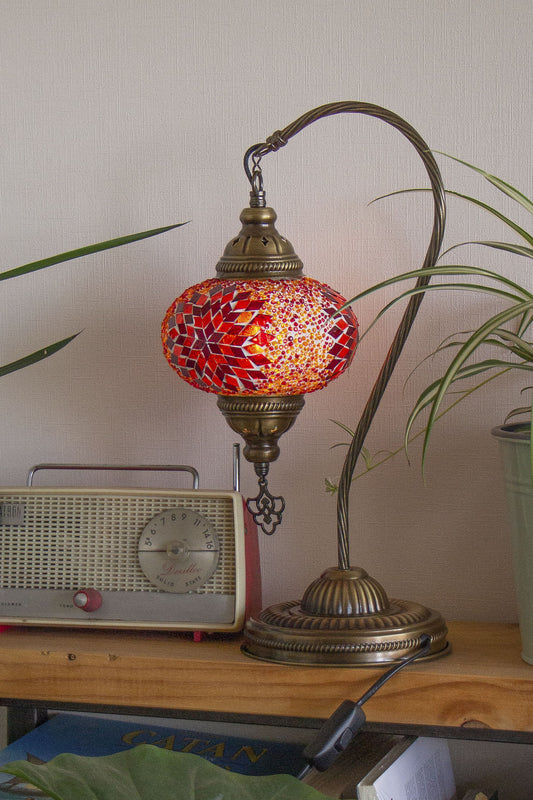 Lámpara turca cisne M Hajima naranja + ampolleta