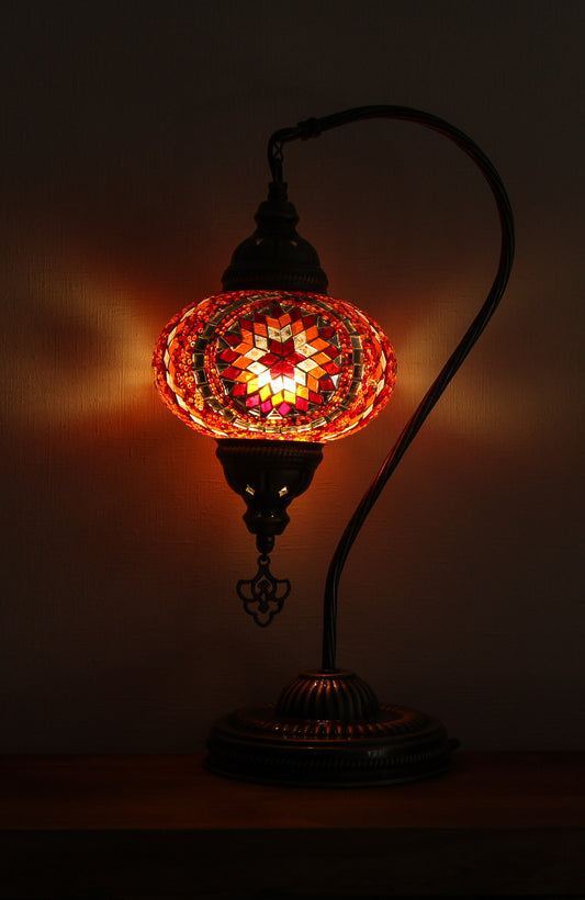 Lámpara turca cisne M Medalla Naranja + ampolleta