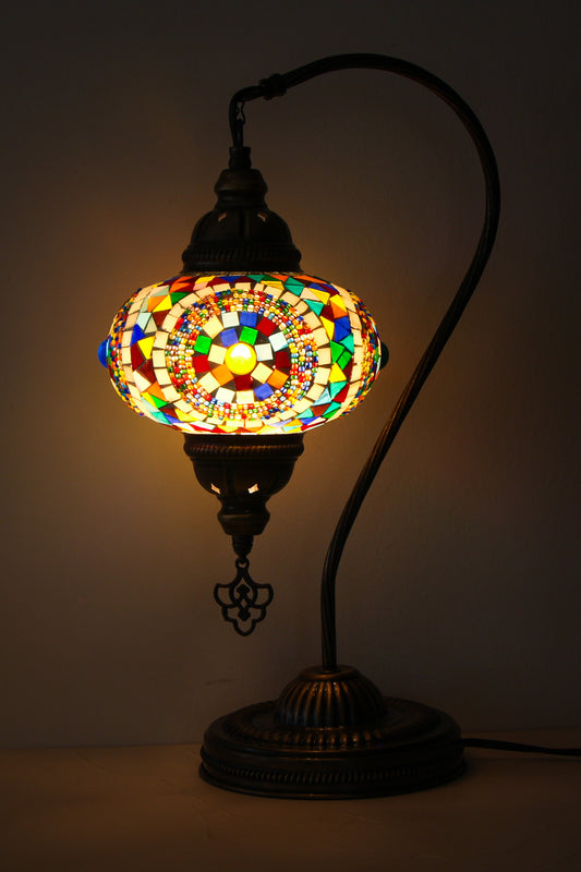 Lámpara turca cisne M Portal multicolor + ampolleta