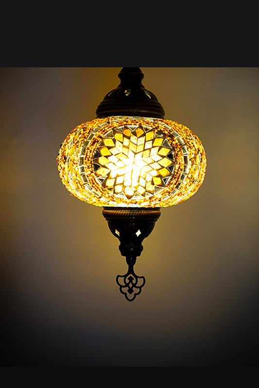 Lámpara turca cisne L Medalla ámbar + ampolleta