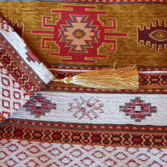 Piecera 2P/Queen Kilim Café claro y Blanco