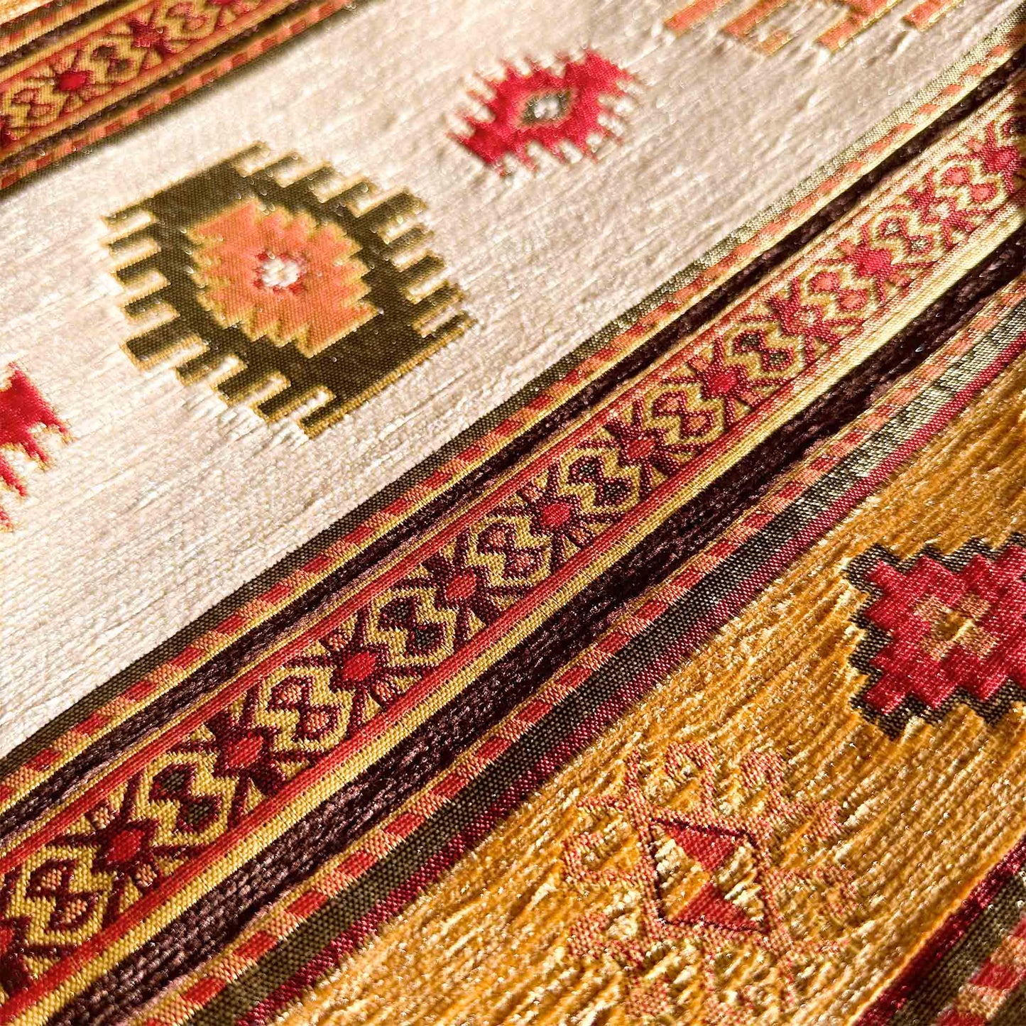 Cojín turco 44x44 Kilim Beige y Café claro