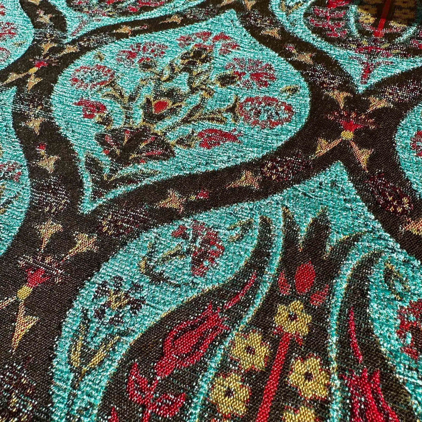 Cojín turco 44x44 Tulipanes Turquesa