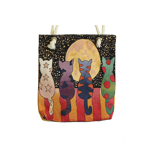 Bolso turco de algodón Gatos nocturnos