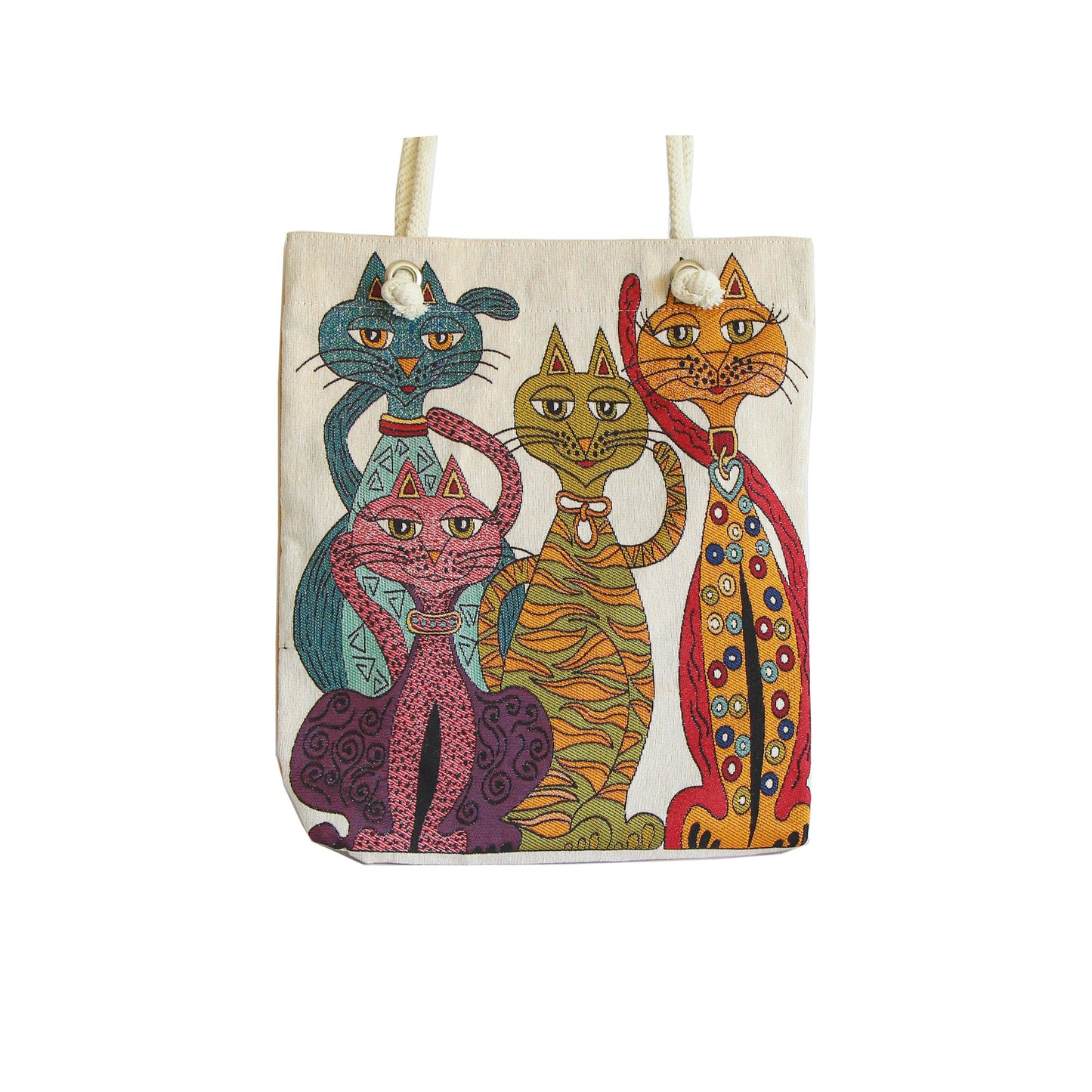 Bolso turco de algodón Gatos Tombili