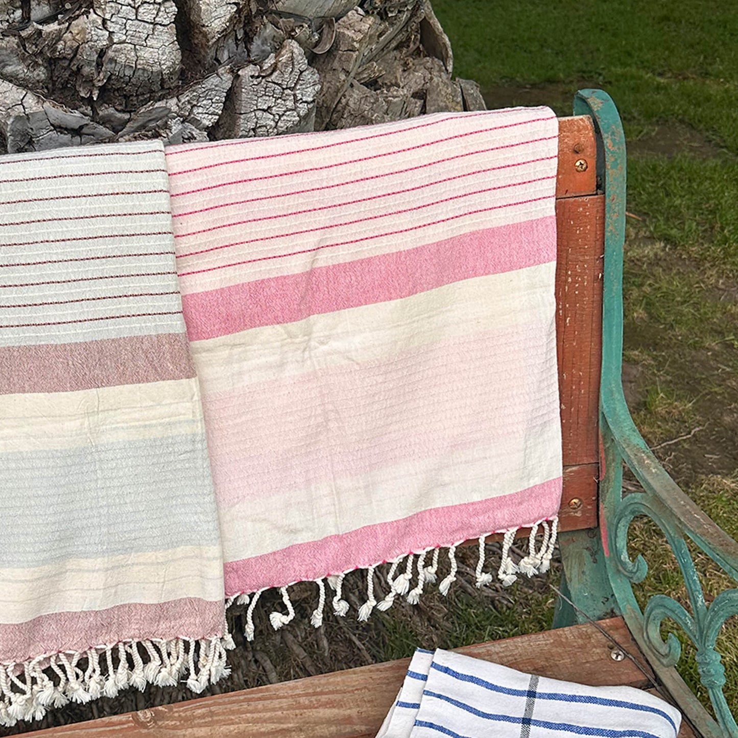 Toalla pareo de algodón Oludeniz Rosada 1 m x 1,70 m