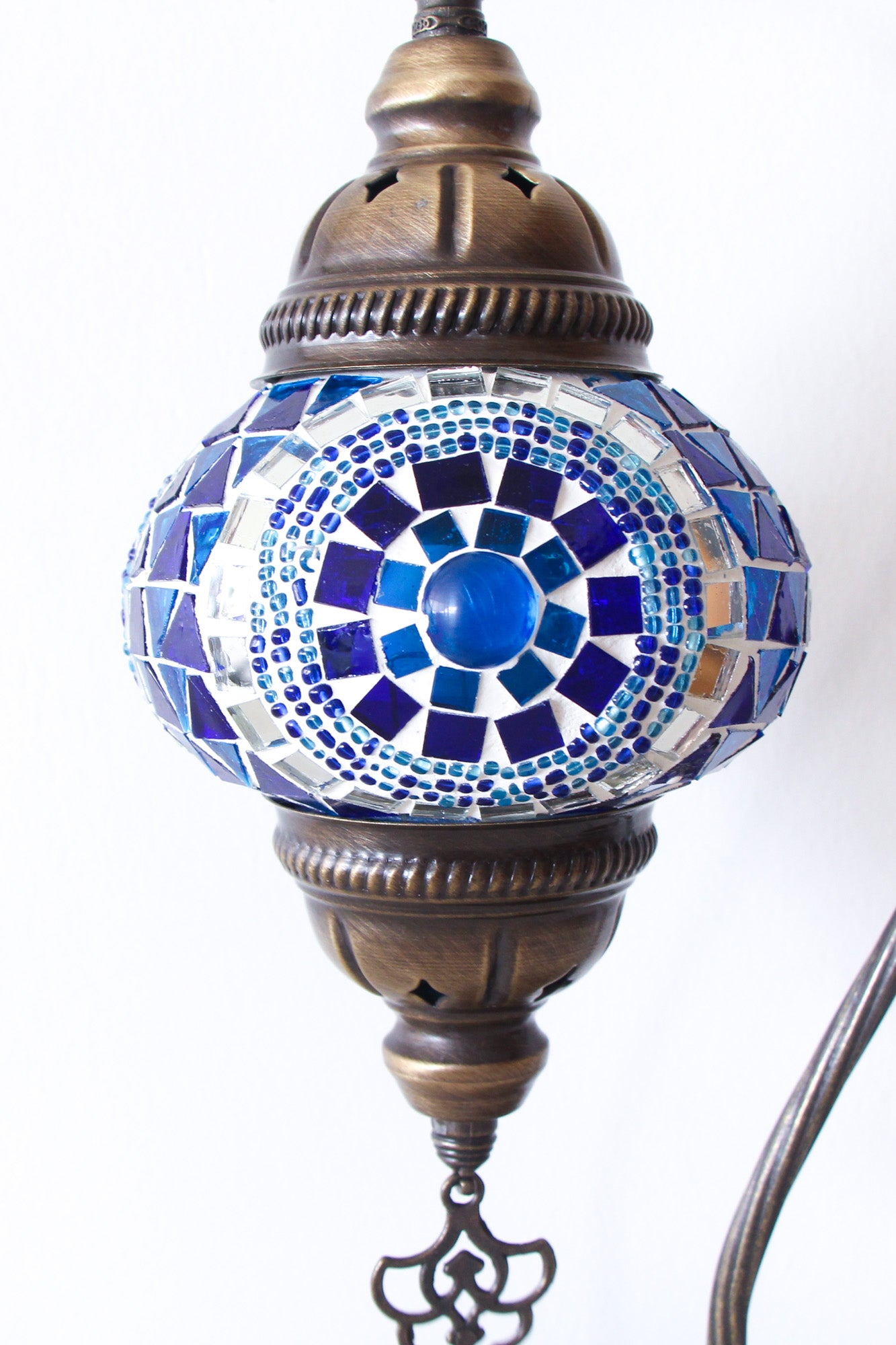 Lámpara turca de pared S azul + ampolleta