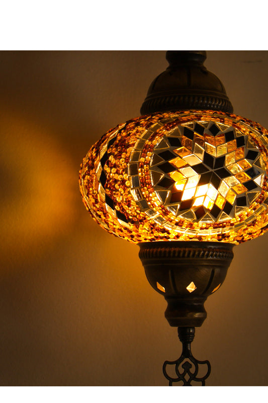 Lámpara turca de pared M ámbar + ampolleta