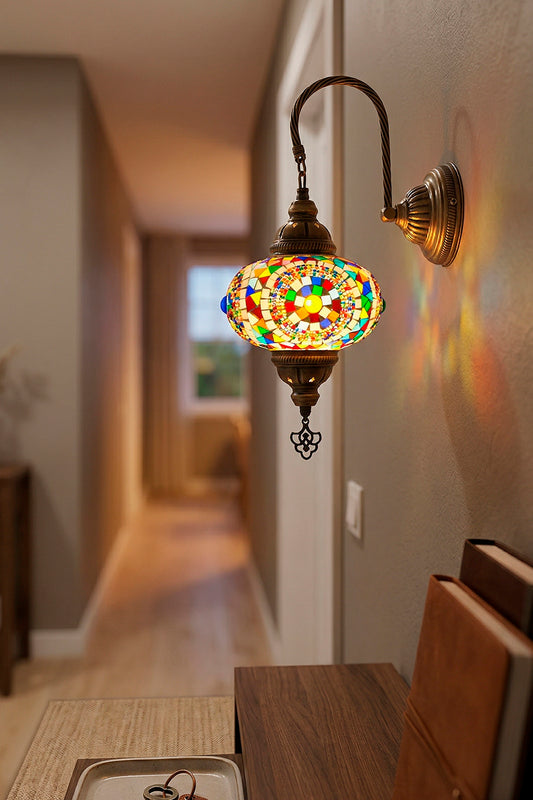 Lámpara turca de pared M Portal multicolor + ampolleta