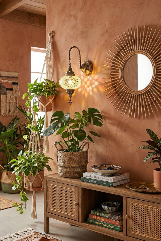 Lámpara turca de pared M blanca + ampolleta