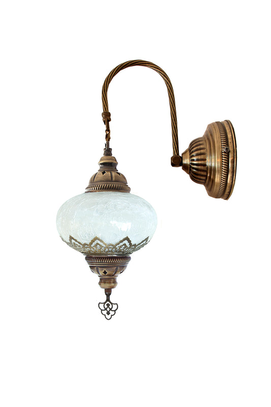 Lámpara turca de pared M Izmir blanca + ampolleta