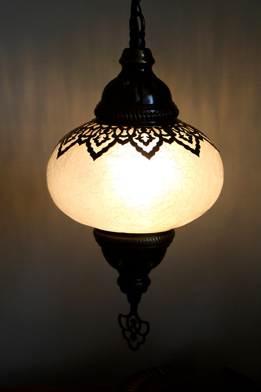 Lámpara turca de pared M Izmir blanca + ampolleta