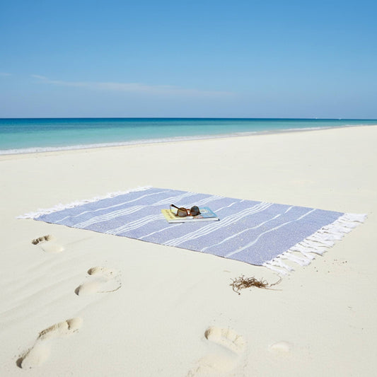 Toalla Turca de Algodón Antalya azul 90 x 180 cms