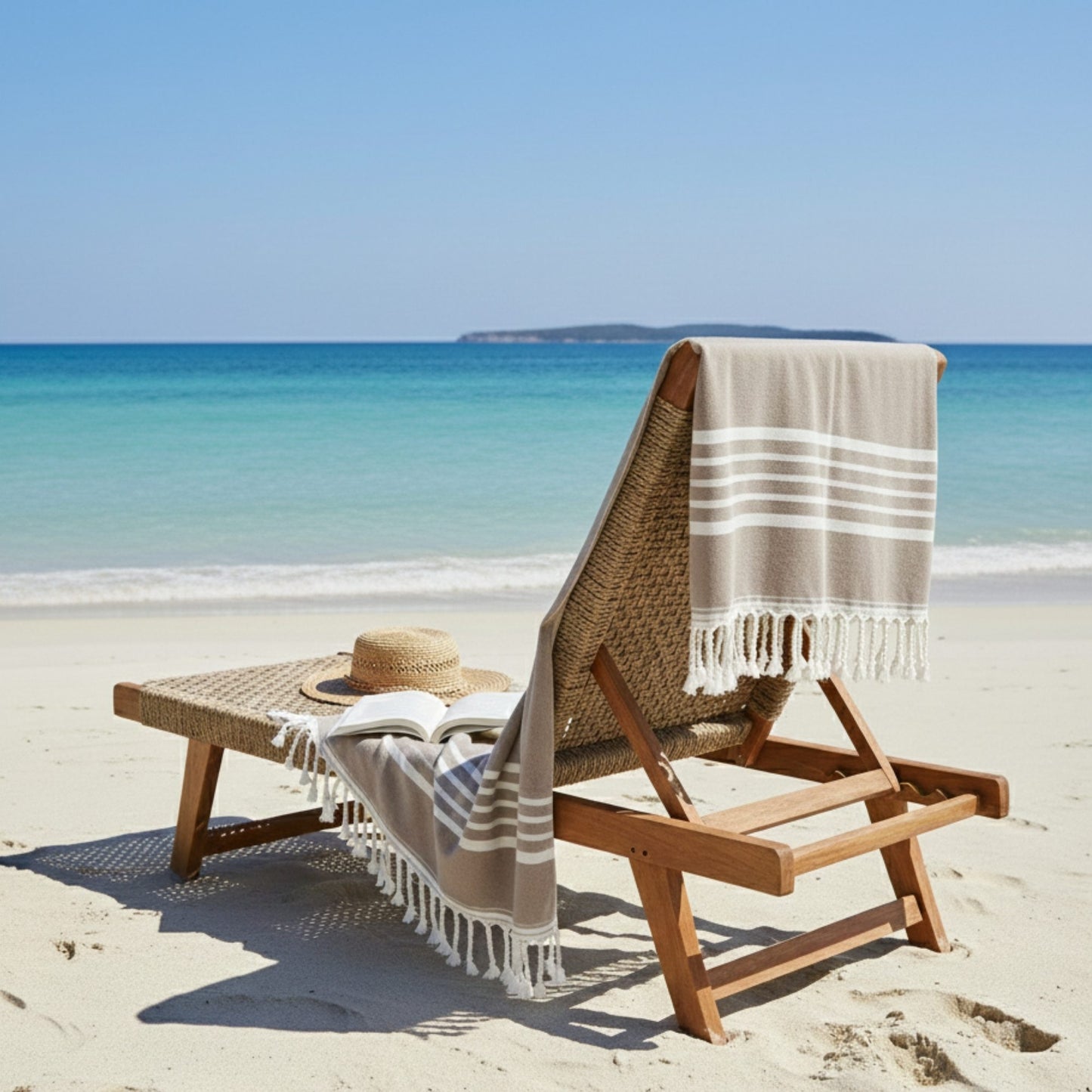 Toalla Turca de Algodón Karadeniz Taupé 0,96 x 1,80 m