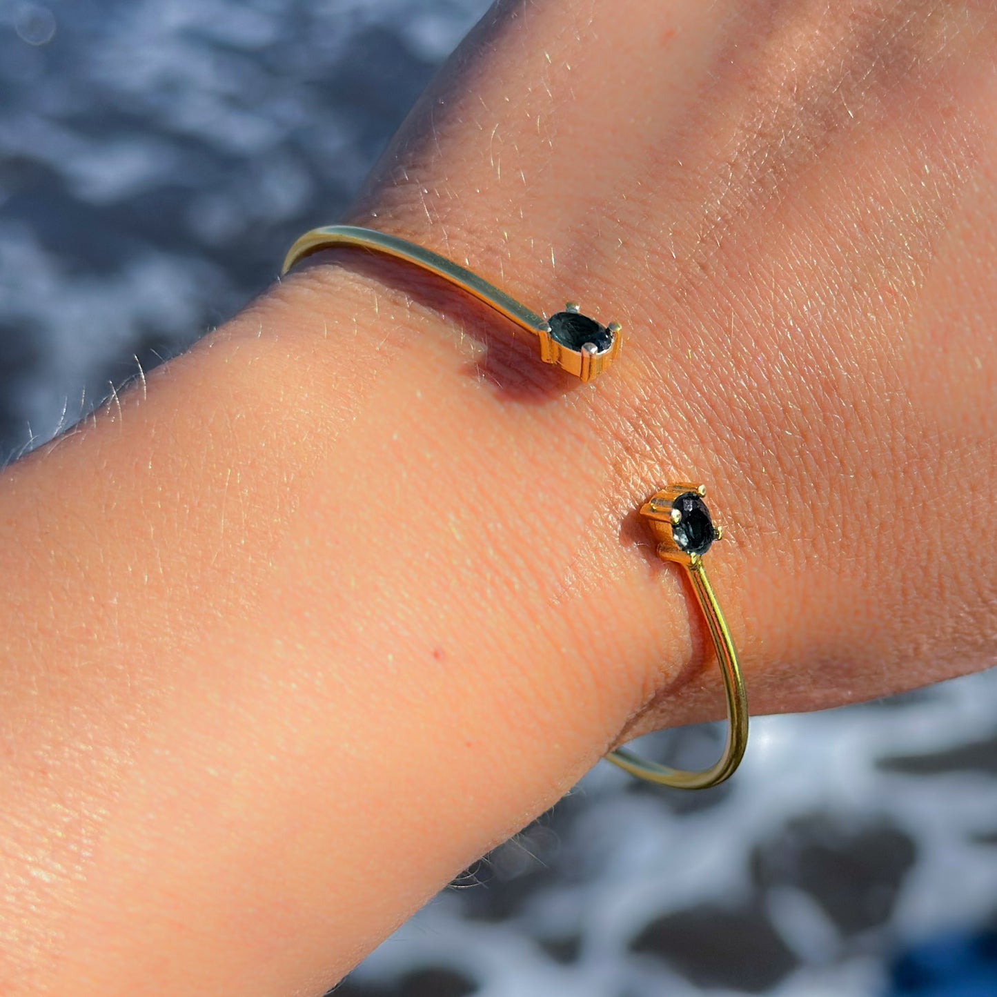 Esclava Zenit negra - Baño de oro 22k