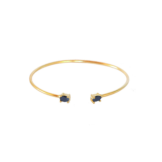 Esclava Zenit negra - Baño de oro 22k