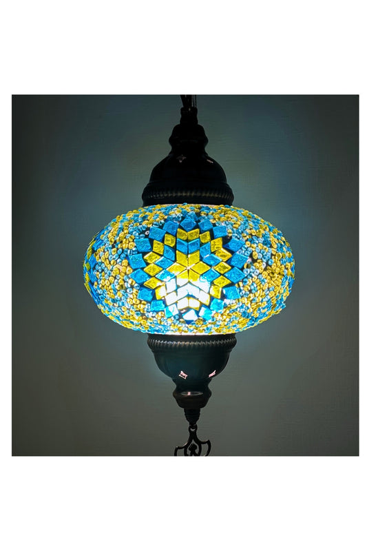 Lámpara turca de pared M turquesa y verde + ampolleta