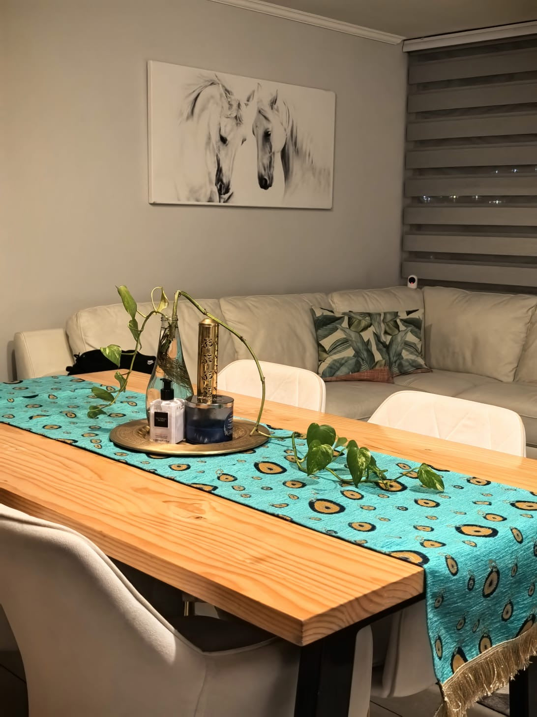 Camino de mesa 2 m Nazar turquesa