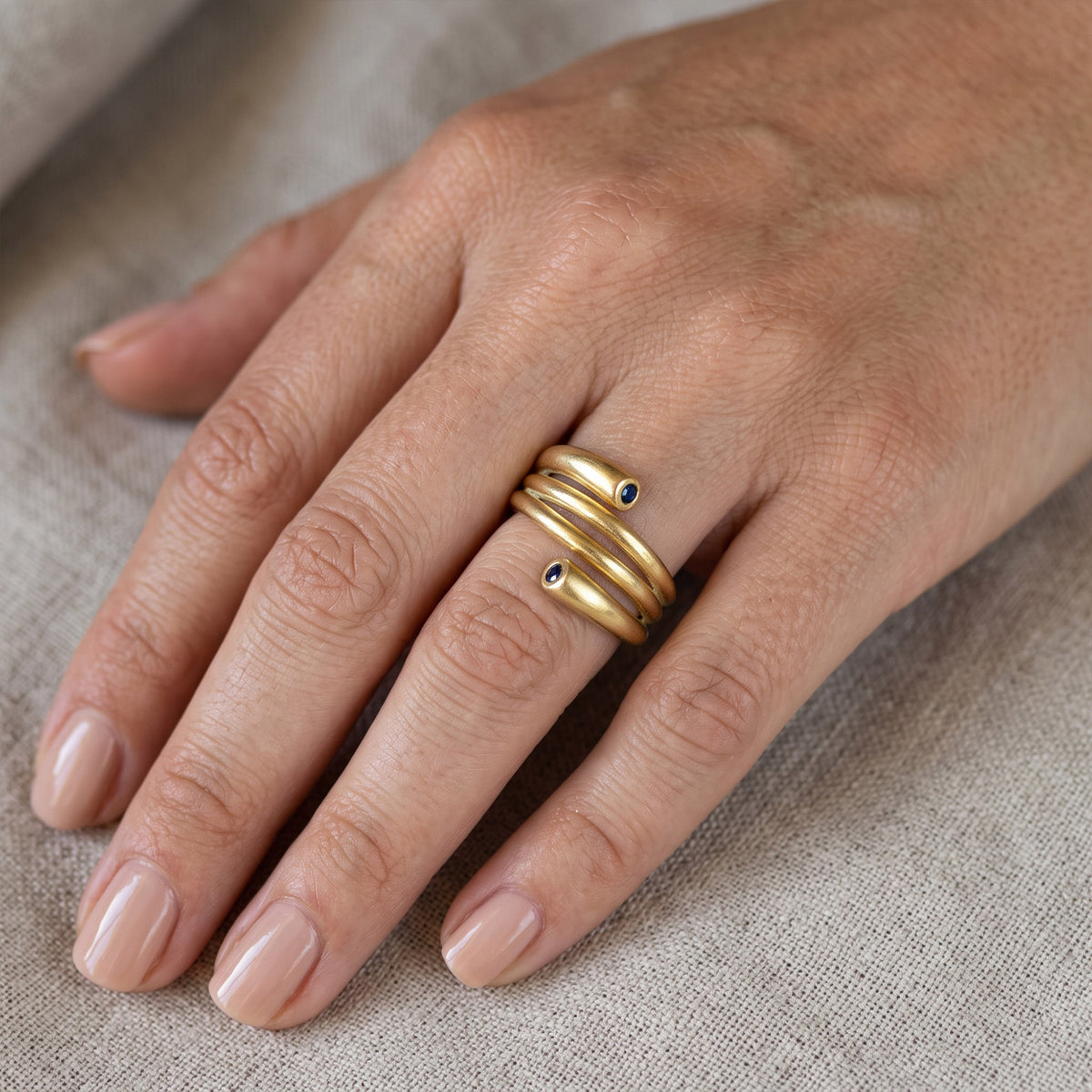 Anillo ajustable Helezon Azul