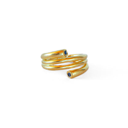 Anillo ajustable Helezon Azul