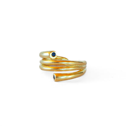 Anillo ajustable Helezon Azul