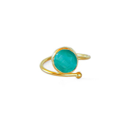 Anillo ajustable Rocío Turquesa