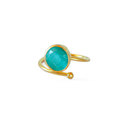 Anillo ajustable Rocío Turquesa